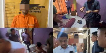 Polsek Tambang Ringkus Pelaku Penganiayaan dengan Kapak di Koto Perambahan