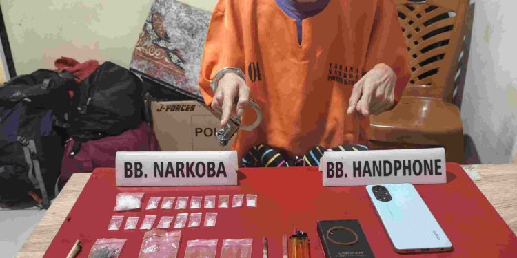 Satresnarkoba Polres Kampar Tangkap Pengedar Sabu-Sabu dan Daun Ganja Kering 