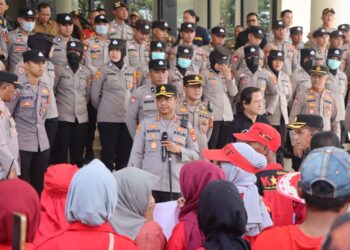 Polres Ogan Ilir Bersama Pemkab berikan Pelayanan Dan Dialog Terbuka Dengan Aliansi Buruh