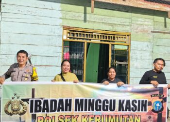 Polsek Kerumutan Gelar “Minggu Kasih”, Perkuat Toleransi dan Kedekatan dengan Jemaat Gereja