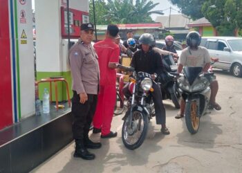 Polsek Bunut Monitoring Stok BBM di SPBU Lubuk Terap, Antisipasi Kelangkaan dan Antrean