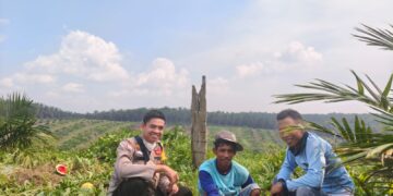 Polsek Kerumutan Sambangi Petani Semangka, Dukung Program Ketahanan Pangan