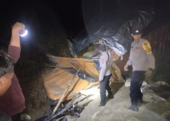 Diduga Rem Blong Truk Angkut Kopi Alami Kecelakaan, Sopir Meninggal Dunia 