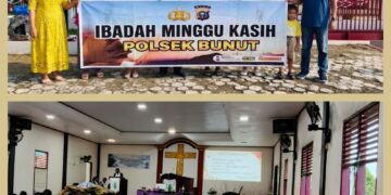 Polsek Bunut Gelar Minggu Kasih di Gereja GPIB Sialang Godang