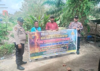 Polsek Pangkalan Lesung Intensifkan Patroli Karhutla dan Sosialisasi Larangan Membakar Lahan