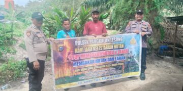 Polsek Pangkalan Lesung Intensifkan Patroli Karhutla dan Sosialisasi Larangan Membakar Lahan