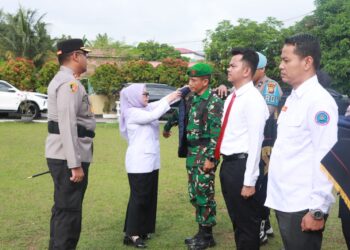 Mari Perangi Narkoba – Apel Kesiapan Satgas Anti Narkoba Kampar Digelar I Lindungi Generasi Muda”
