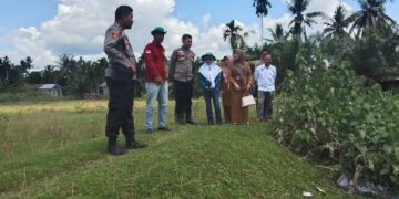 Kapolsek Cerenti Cek Lahan 6 Hektare untuk Dukung Ketahanan Pangan Nasional