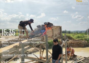 Polsek Kuantan Mudik Tertibkan Lima Rakit PETI di Areal Perkebunan PT KTBM