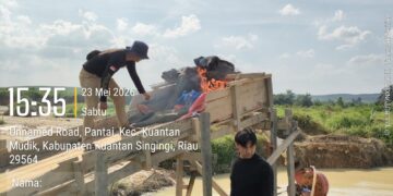 Polsek Kuantan Mudik Tertibkan Lima Rakit PETI di Areal Perkebunan PT KTBM