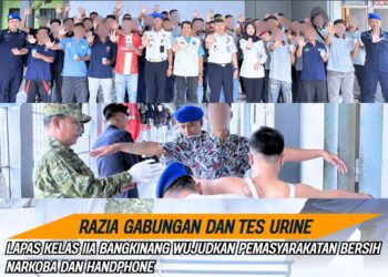 “Lapas Bangkinang Bersih-Bersih! Razia Gabungan dan Tes Urine Gempur Narkoba serta Handphone Ilegal”