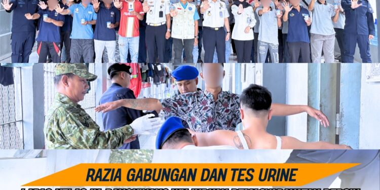 “Lapas Bangkinang Bersih-Bersih! Razia Gabungan dan Tes Urine Gempur Narkoba serta Handphone Ilegal”